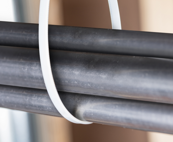 Heavy duty cable ties are designed to withstand higher tensile forces or pulls than standard cable ties, making them suitable for applications where added strength and security are required. They are commonly used in a variety of industries, including electrical, construction, and telecommunications, to organize and secure cables and wires in demanding environments or applications.