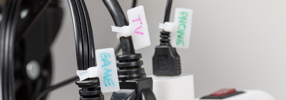 Stay Organized. Identification marker ties offer the same strength and durability as standard cable ties but feature a rectangular labeling area on the head.