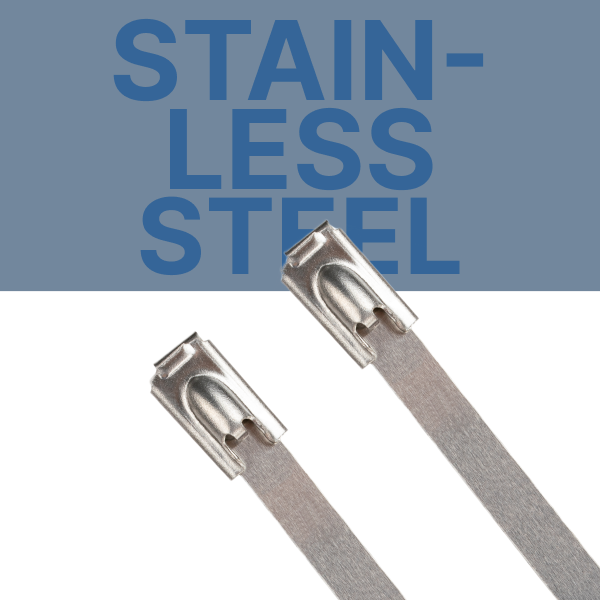 Stainiless Steel Stainless steel cable ties are perfect for securing things that are likely to take a lot of abuse. These ties are commonly used for hanging street signs or holding large pipes and hoses in place.
