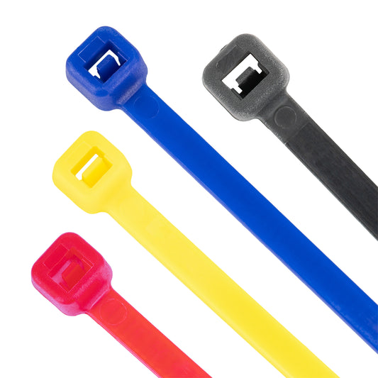 Mini & Intermediate Cable Tie Assortment (4 in. , 8 in. , 11 in. ) 50pc - Assorted Colors