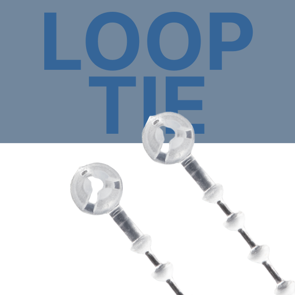 Loop Tie Loop Ties are a great way to attach price tags to merchandise, secure zippers, seal open bags, and connect items together.