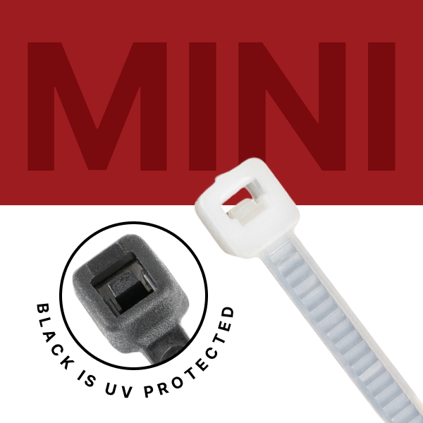 Mini 18 cable ties are made of highly durable yet lightweightplastic materials that can hold up to 18 lbs of tensile strength, suitable forlight cable management for your home, office, or job site.