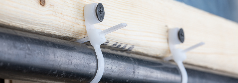 Secure In Place. Screw mount cable ties feature a screw hole used for mounting the cable tie to any surface. You can make sure that your cables will stay in one place but will remain accessible if maintenance is needed. 